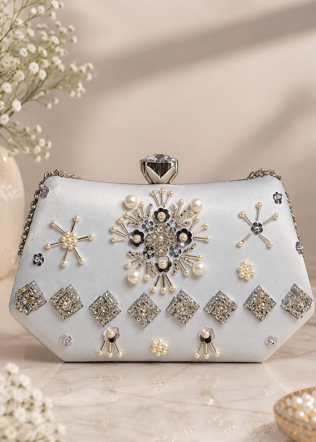 White Crystal Clutch – 02PW - Image 2