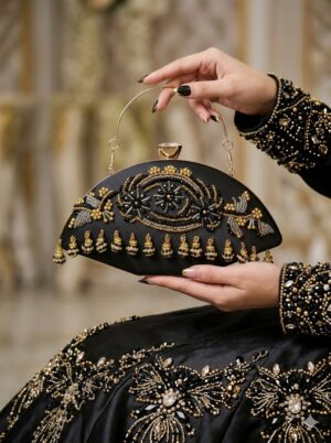 black gold bridal clutch by clutchrose