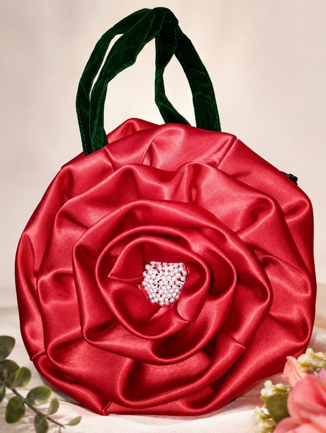 viral red rose bag by clutchrose