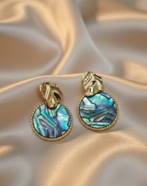 highquality stainless steel teal gold earrings